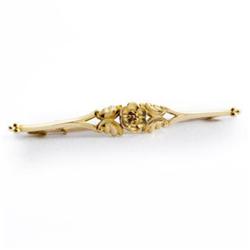 Georg Jensen 18K floral bar brooch #2034599