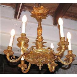 French Empire bronze 6 lights chandelier #2035163