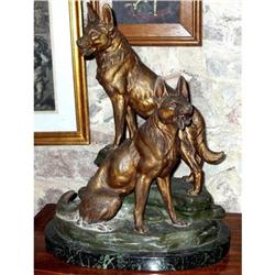 Art Deco 2 German Shepherd by L. Carvin  #2035169