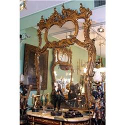 PAIR of large Regence gilt wood mirrors  #2035191