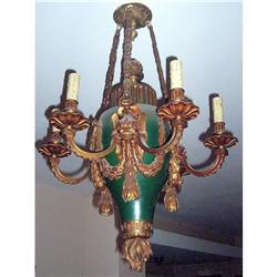 Enamel French Empire Bronze Chandelier #2035196