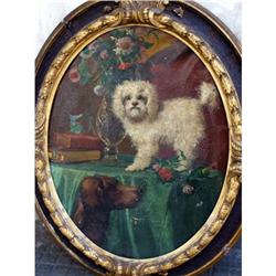 Dog Bichon Frize by C Ademollo  great frame #2035248