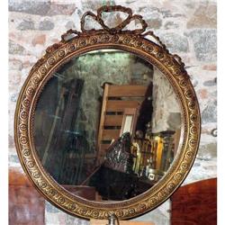 Big French gilt Louis XVI round Mirror  #2035257