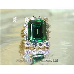 RHJ Simulated Emerald ( YAG) Ring with Lacy #2045906