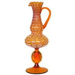 Venetian Large Amber Swirled Ewer #2046191