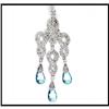 Image 1 : LONG 18K DANGLE PENDANT DIAMONDS AND GEMS #2046374
