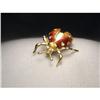 Image 1 : 18K Gold Enamel  Diamond Beetle Ladybug Brooch #2046486