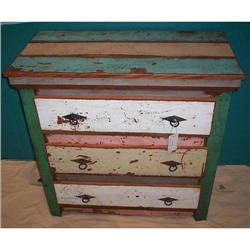 ANTIQUE RUSTIC PRIMITIVE MILK PAINT DRESSER #2046684