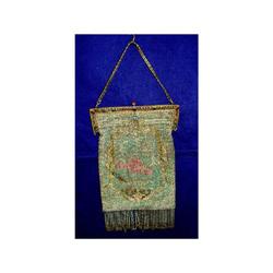 Rare 19c French Steel Cut Hand Bag Mesh Purse #2046783