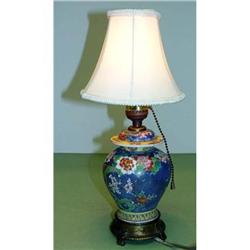 19c Japanese Porcelain Vase Lamp bird flower #2046796