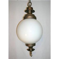 England Opaline and Bronze Pendant Light #2056873