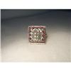 Image 1 : Estate 18K Pink Gold Diamond Ruby Filigree Ring#2056973