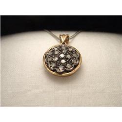 Estate 18K Pink Gold Rose Cut Diamond Pendant #2056986