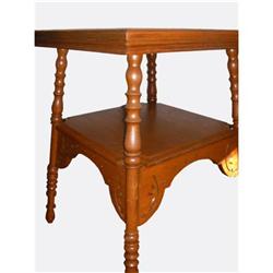 Carved Oak Lamp Table #2057233