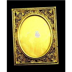 Frame With Brass Filigree & Convex Glass #2057345