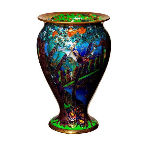 Wedgwood Fairyland Lustre Vase, Imps On A Bridge