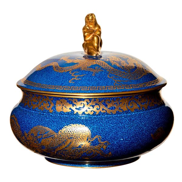 Wedgwood Dragon Lustre Powder Bowl, Celestial Dragons