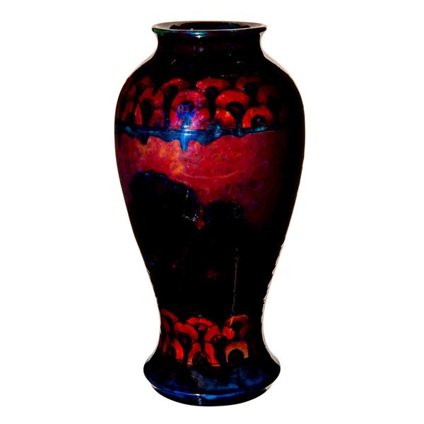 Moorcroft Pottery Vase, Flambe Dawn Pattern
