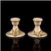 Image 1 : Pair Of Moorcroft Candlesticks, Waving Corn Pattern