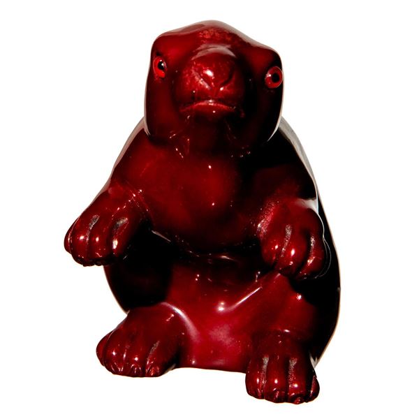 Bernard Moore Flambe Animal Figurine, Rabbit