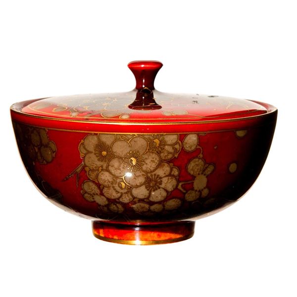 Royal Doulton Harry Nixon Flambe Lidded Bowl, Blossom