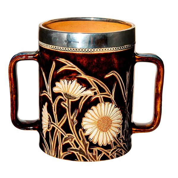 Doulton Lambeth Florence Barlow Floral Loving Cup