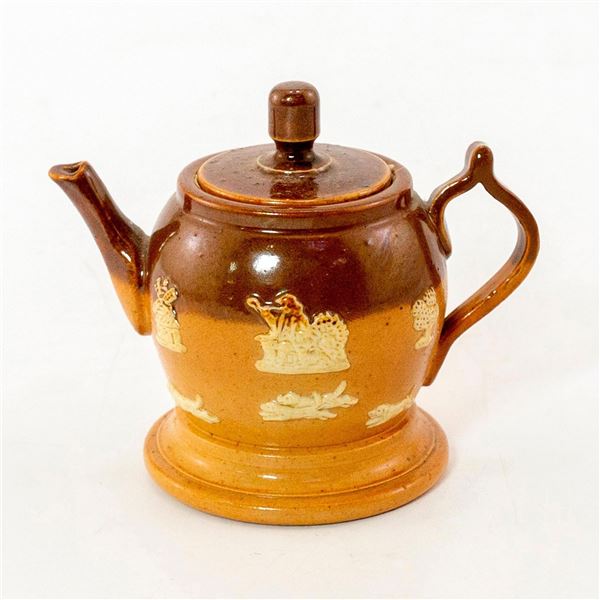 Doulton Lambeth Miniature Hunting Teapot