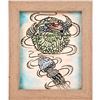Image 2 : Framed Andrew Hull Pottery Decorative Trial Tile, Signed