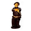 Image 1 : 19th Century English Pottery Figural Flask, Falstaff