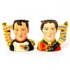 Image 1 : Napoleon and Duke of Wellington Pair D7001 & D7002 - Small - Royal Doulton Character Jug