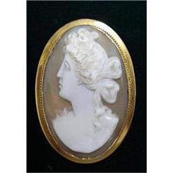 MUSEUM QUALITY GOLD CAMEO BROOCH #2006308