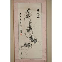 Chinese  Ink   on  paper  Scroll  Painting #2006379