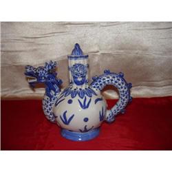 Blue and White Porcelain Tea Pot of 17th #2006409