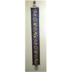 Gorgeous Vintage Floral Needlepoint Bell Pull #2006490