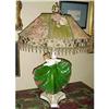 Image 1 : Pottery dancer lamp custom beaded shade #2006802