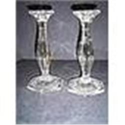 Pair of Antique Heisey Crystal Candlesticks #2007107