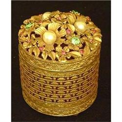 Italian Gilded Covered Metal Box #2007112