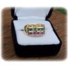 Image 1 : Estate 14k YG 3 Color Tourmaline Ring #2018172