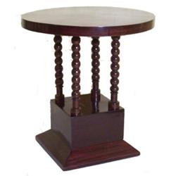 Art Deco Mahogany Pedestal Side Table #2018197