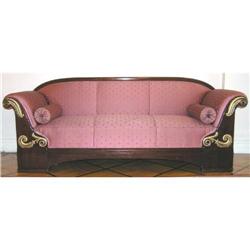 Antique French Empire Mauve Upholstered Sofa #2018269