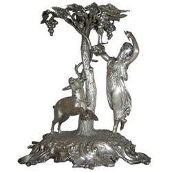 Mappin Bros Gilt Silver Figural Candlestick #2018283