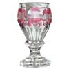 Image 1 : Bohemian Ruby & Clear Glass Spa Glass #2018328