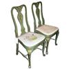 Image 1 : Pair Floral Painted Queen Anne Side Chairs #2018471