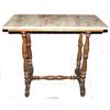 Image 1 : Vintage Marble Top Trestle Side Table #2018487