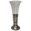Image 1 : Dutch Glass Vase & Repousse Silver Holder #2018728
