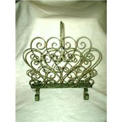 Verdigris Magazine Rack France C.1930 #2033434