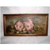 Image 1 : Victorian Rose Painting On Canvas Framed 19th C#2033438