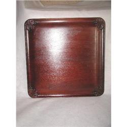 Mahogany Tray Hand Carved 19th Century #2033439