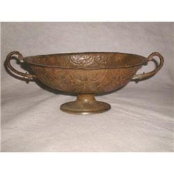 Footed Metal Bowl Planter Italian Early 1900's #2033443