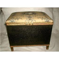 Wicker Bench Trunk Hamper England C.1920 #2033456